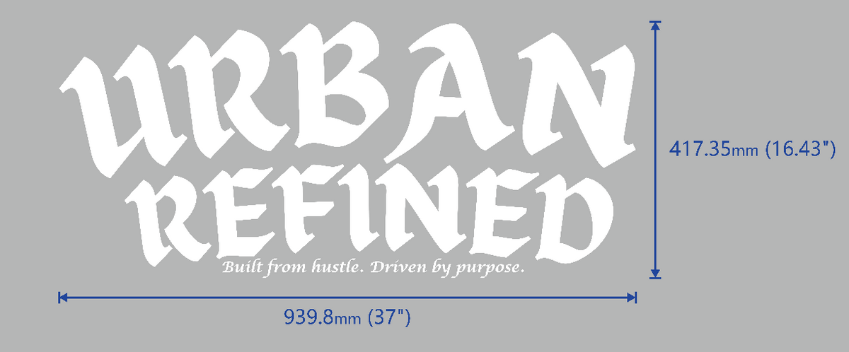 Car Sticker "Built From Hustle, Driven By Purpose"