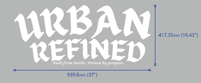Car Sticker "Built From Hustle, Driven By Purpose"