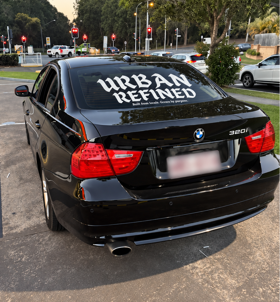 Car Sticker "Built From Hustle, Driven By Purpose"